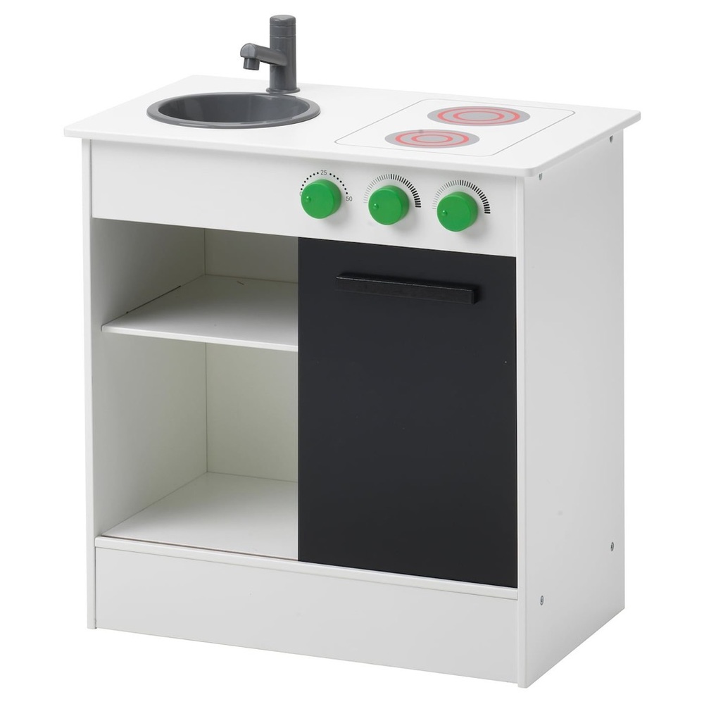 IKEA NYBAKAD Play kitchen with sliding door, white 19¼×11¾×19⅝"   NEW